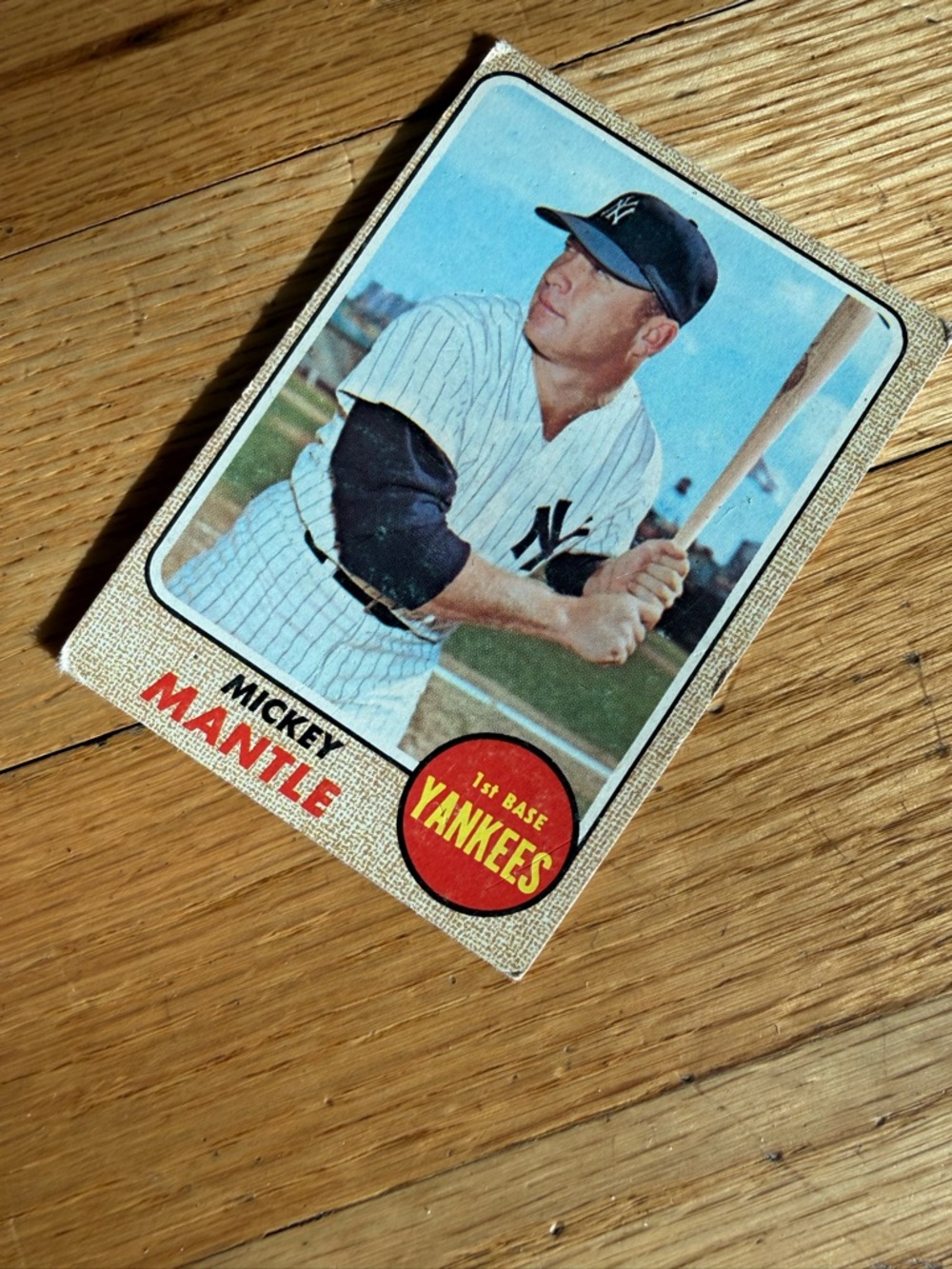 Mickey Mantle Yankees Topps Baseball Card